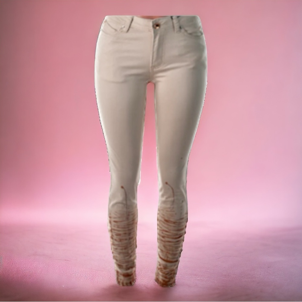 SWITCH MYTIQ FOIL SPLATTERED TWILL PANTS-SAND